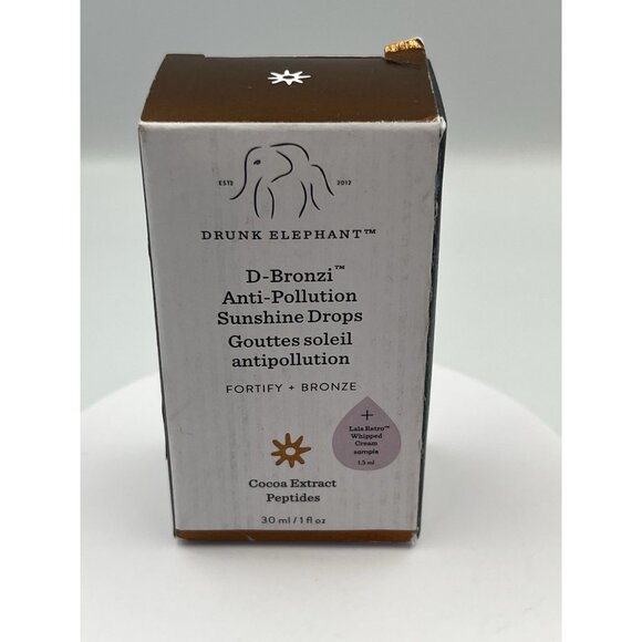 Drunk Elephant D-Bronzi Anti-Pollution Sunshine Drops - 1oz. Lot Of One SEE NIB - Picture 3 of 16